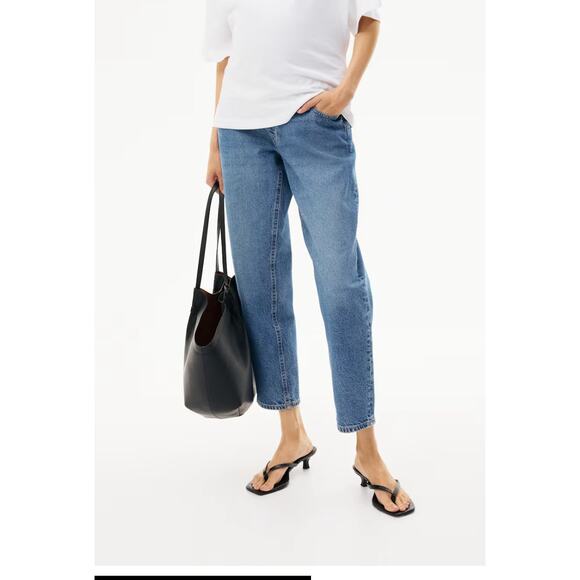 H&M Mama Slim/High Rib Maternity Jeans Large NWT - Picture 2 of 10